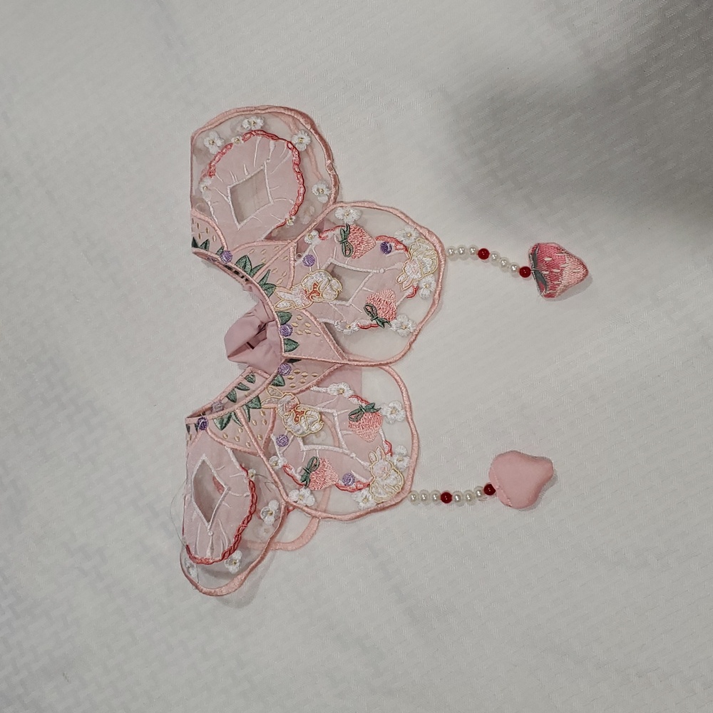 Vtg OshKosh B'gosh Peach pink white  Vestbak Dress - Picture 9 of 16